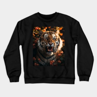 Floral Tiger Roar 4 Crewneck Sweatshirt